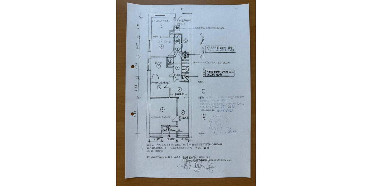 Etagenwohnung Tittmoning - 4 Zimmer, 105 m&sup2;, 1.200&euro; | Angebot:25927598