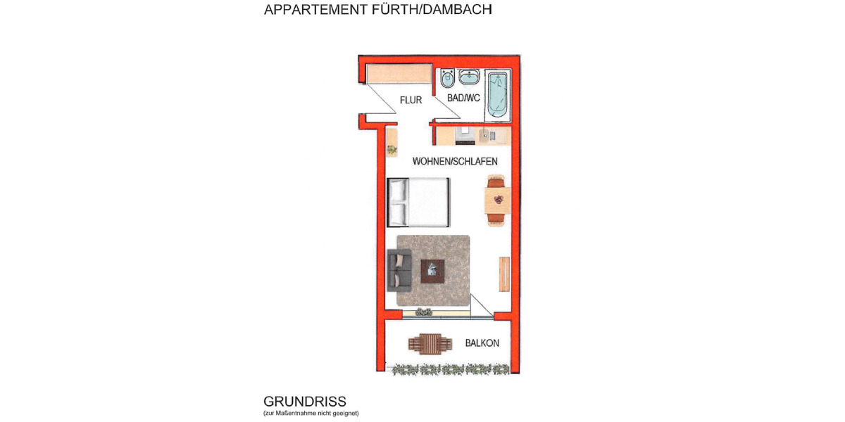Helle 1-Zimmer Wohnung mit Balkon zimmer
