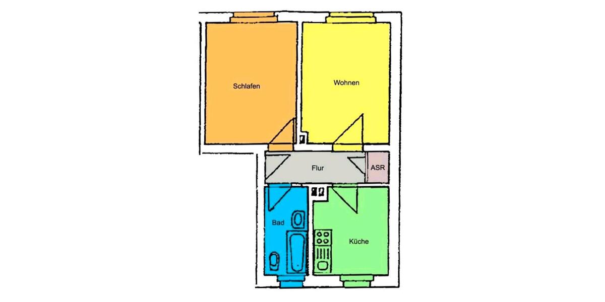 Etagenwohnung Großharthau - 2 Zimmer, 50 m&sup2;, 357&euro; | Angebot:26610486