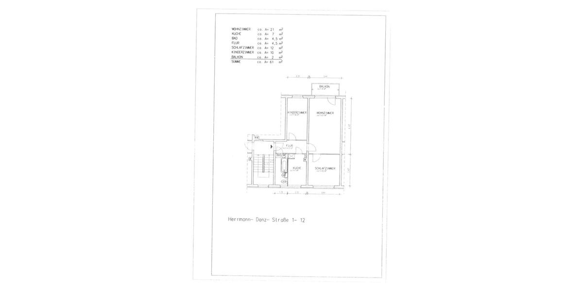 Etagenwohnung Hermsdorf - 3 Zimmer, 59 m&sup2;, 350&euro; | Angebot:26425562