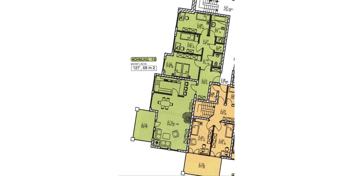Etagenwohnung Bayreuth City - 4 Zimmer, 127 m&sup2;, 1.695&euro; | Angebot:26413848