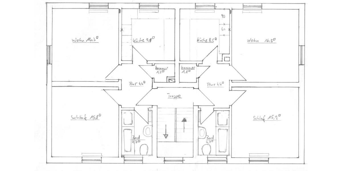 Etagenwohnung Bad Brückenau - 2 Zimmer, 51 m&sup2;, 355&euro; | Angebot:24726634