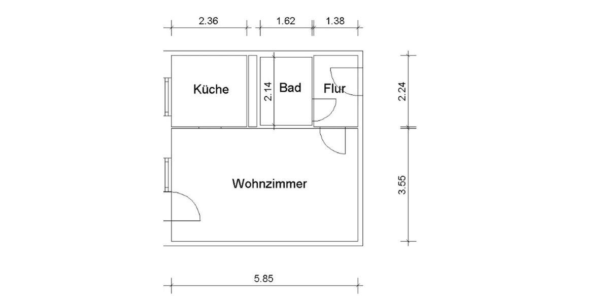 Etagenwohnung Magdeburg Lemsdorf - 1 Zimmer, 32 m&sup2;, 320&euro; | Angebot:25216845