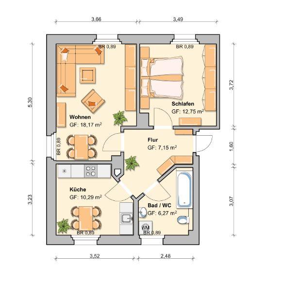 Erdgeschoßwohnung Werdau - 2 Zimmer, 57 m&sup2;, 343&euro; | Angebot:26006930