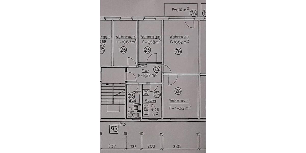 Etagenwohnung Neubrandenburg Datzeberg - 4 Zimmer, 73 m&sup2;, 653&euro; | Angebot:25717399