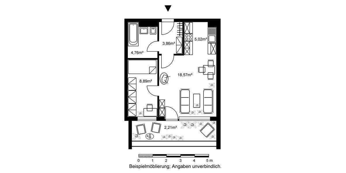 Etagenwohnung Wiesbaden Dotzheim - 1 Zimmer, 43 m&sup2;, 470&euro; | Angebot:26107446