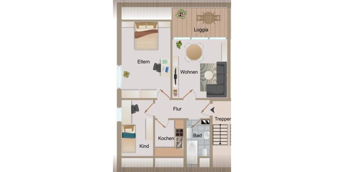 Dachgeschoßwohnung Rheinmünster - 3 Zimmer, 56 m&sup2;, 760&euro; | Angebot:26258562