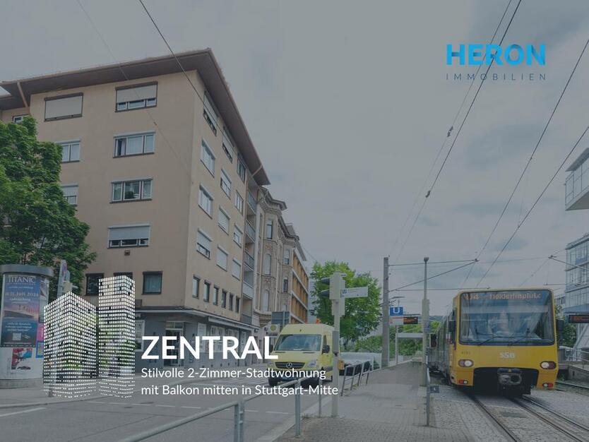 ZENTRAL – Stilvolle 2-Zimmer-Stadtwohnung mit Balkon mitten in Stuttgart-Mitte zimmer