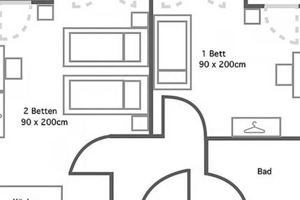 LOL 2-Zimmer-Apartment vollmöbliert für bis zu 3 Personen, RegensburgKelheim zimmer