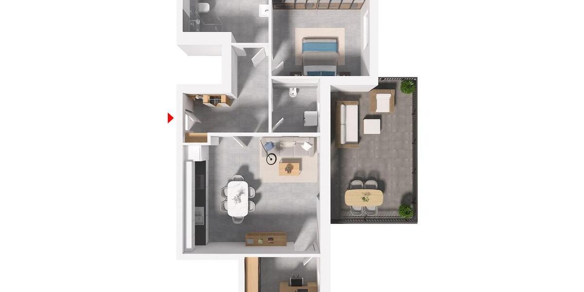 Etagenwohnung Lotte - 2.5 Zimmer, 81 m&sup2;, 1.199&euro; | Angebot:24247074