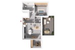 Etagenwohnung Lotte - 2.5 Zimmer, 81 m&sup2;, 1.199&euro; | Angebot:24247074