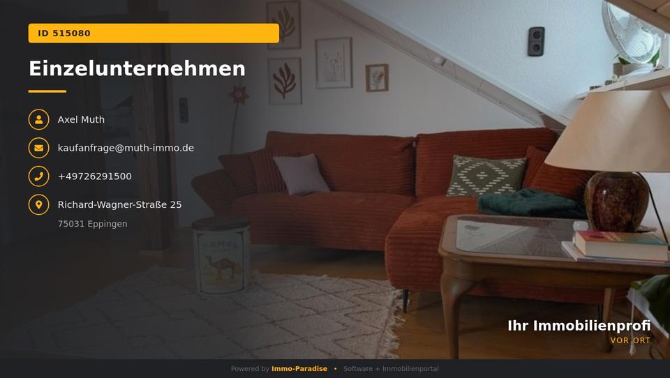 Dachgeschoßwohnung Eppingen - 3 Zimmer, 88 m&sup2;, 950&euro; | Angebot:26489771