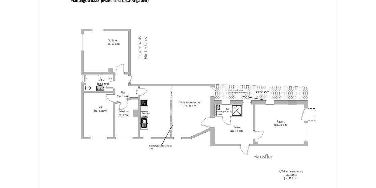 Erdgeschoßwohnung Bischofswerda - 4 Zimmer, 115 m&sup2;, 1.090&euro; | Angebot:26176764