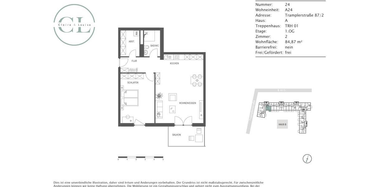 Etagenwohnung Lahr (Schwarzwald) - 2 Zimmer, 85 m&sup2;, 950&euro; | Angebot:26645086