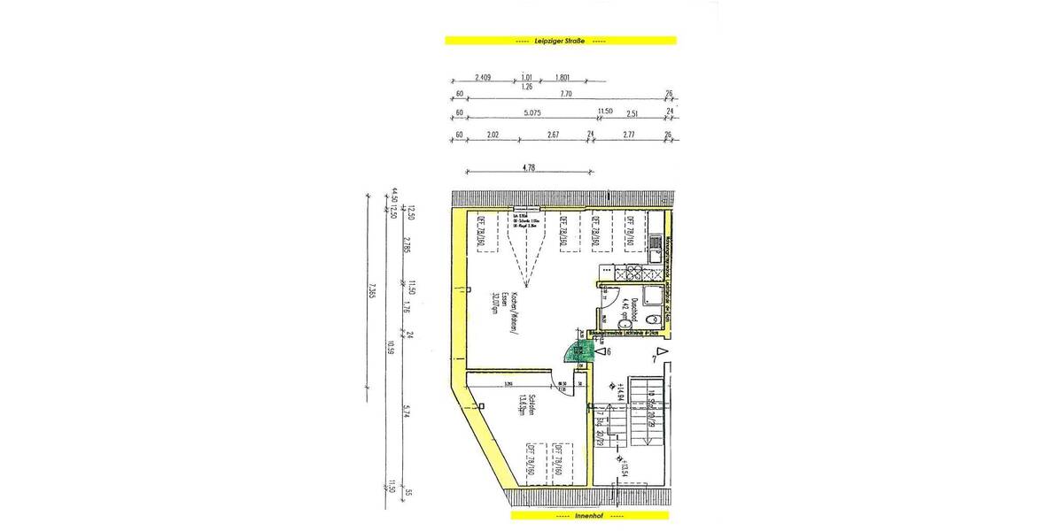 Etagenwohnung Frankfurt (Oder) Frankfurt - 2 Zimmer, 50 m&sup2;, 380&euro; | Angebot:26187949