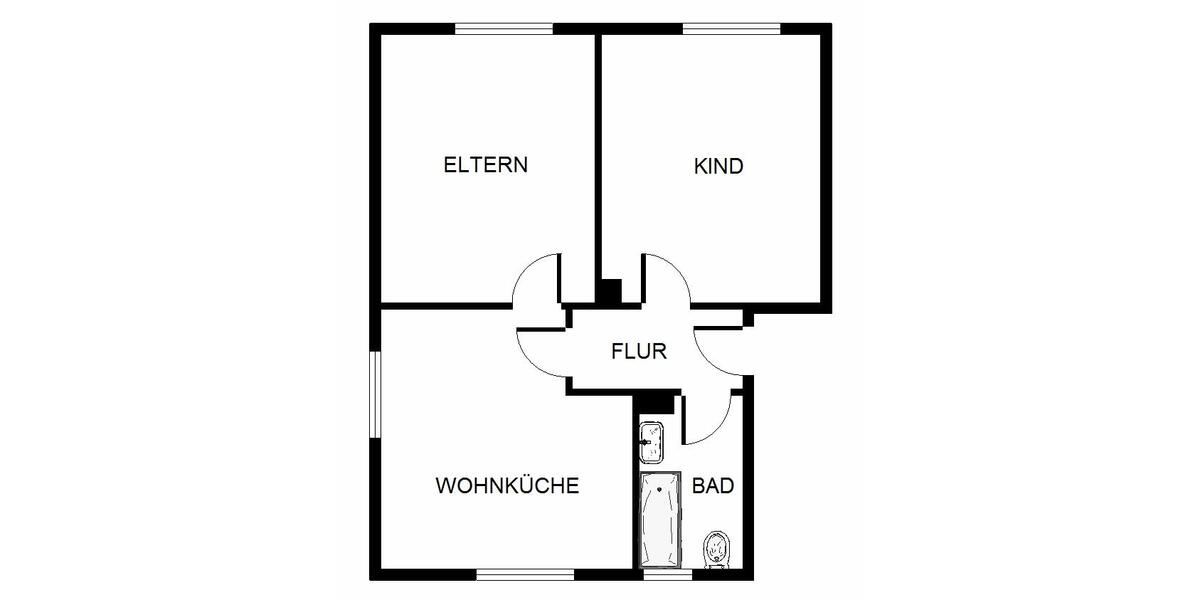 Etagenwohnung Bergkamen - 3 Zimmer, 51 m&sup2;, 399&euro; | Angebot:26661750
