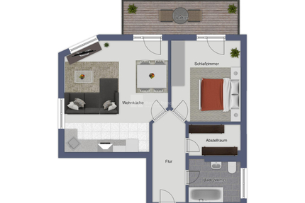 2 Zimmer · 63 m² · offene Wohnküche · Balkon Badewanne · Stellplatz – Altstadt Schwerin, sofort frei - Wohnung Schwerin Paulsstadt | Angebot:25637371