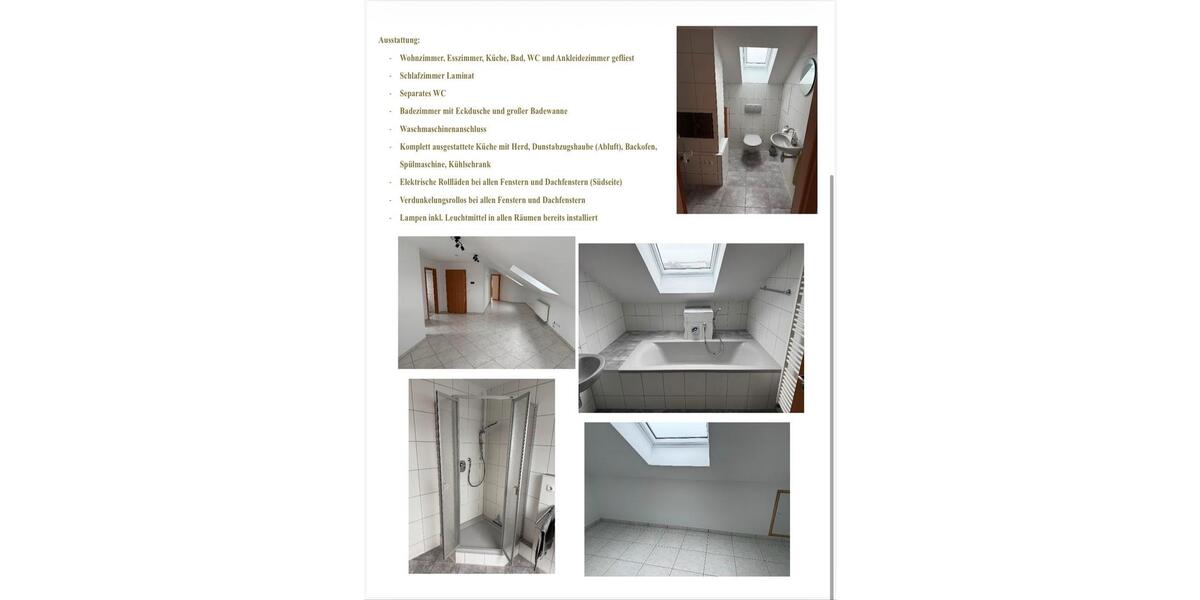 Dachgeschoßwohnung Rosengarten - 2.5 Zimmer, 72 m&sup2;, 600&euro; | Angebot:26613932