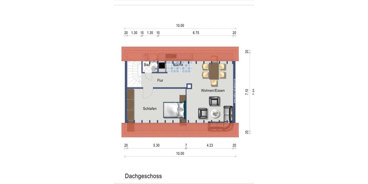 Dachgeschoßwohnung Schwäbisch Gmünd - 2 Zimmer, 55 m&sup2;, 620&euro; | Angebot:26195050