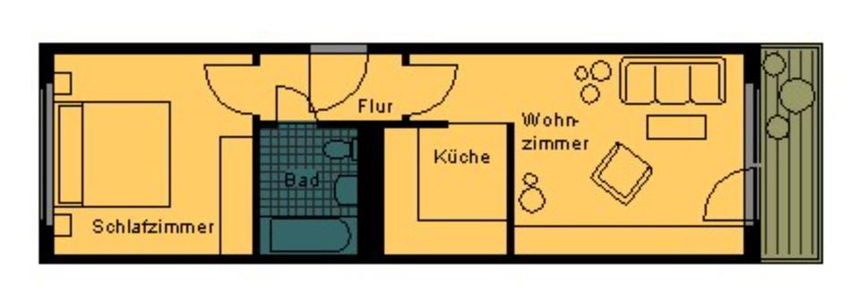 Etagenwohnung Frankenberg (Sachsen) - 2 Zimmer, 44 m&sup2;, 261&euro; | Angebot:8857099