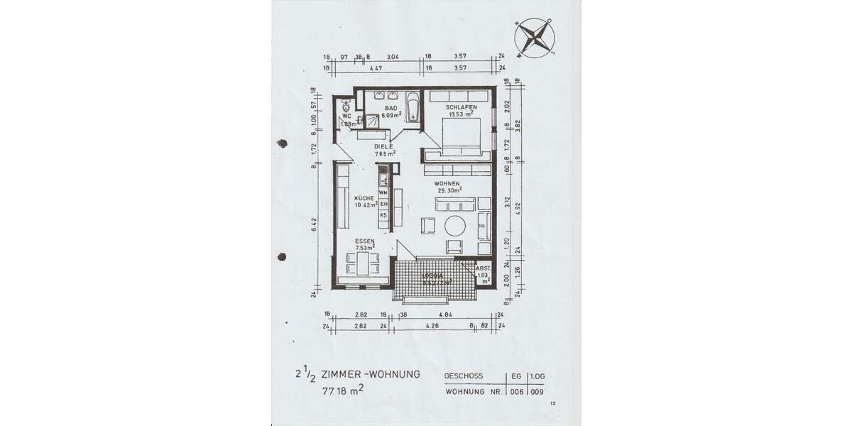 Wohnung zum Mieten in Mannheim 1.200 € 77.18 m² 2 zimmer