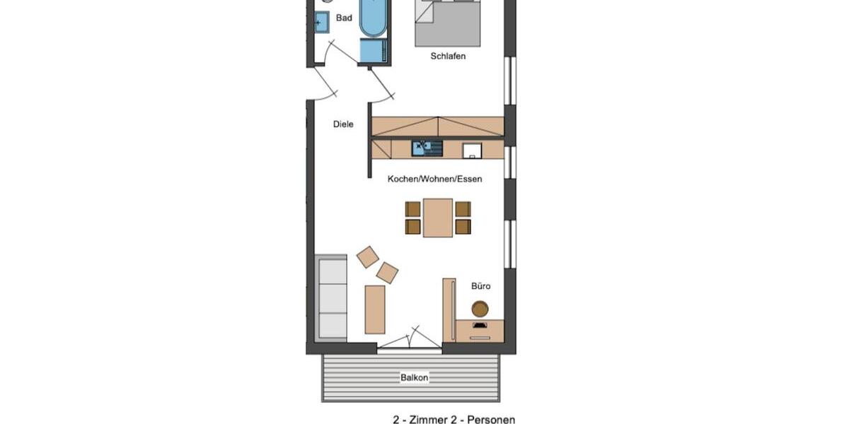 Erdgeschoßwohnung Grafenhausen - 2 Zimmer, 64 m&sup2;, 580&euro; | Angebot:25328663