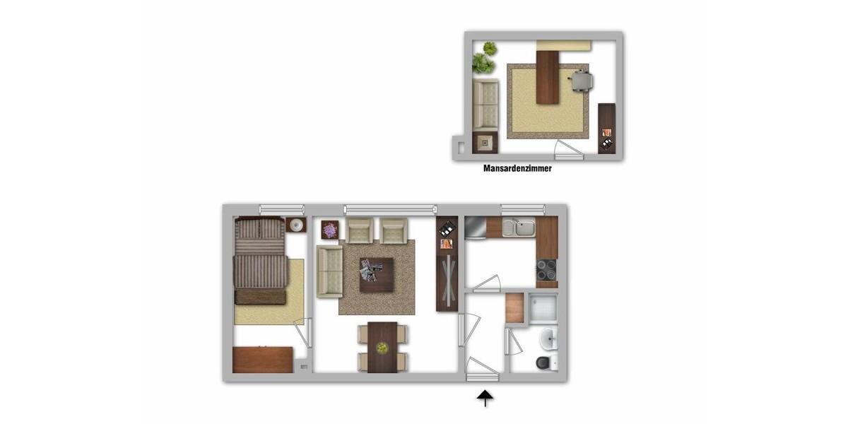 Etagenwohnung Kiel Russee - 3 Zimmer, 56 m&sup2;, 650&euro; | Angebot:26279443