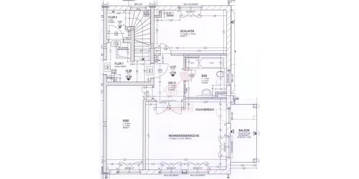 Etagenwohnung München Aubing-Lochhausen-Langwied - 3 Zimmer, 74 m&sup2;, 1.397&euro; | Angebot:26482762