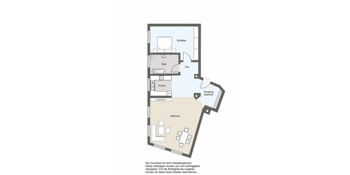 Etagenwohnung Leipzig Zentrum-West - 2 Zimmer, 64 m&sup2;, 575&euro; | Angebot:26725431