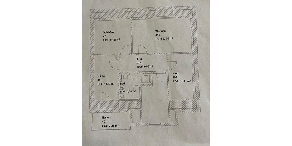 Dachgeschoßwohnung Bautzen - 3 Zimmer, 77 m&sup2;, 450&euro; | Angebot:25932851