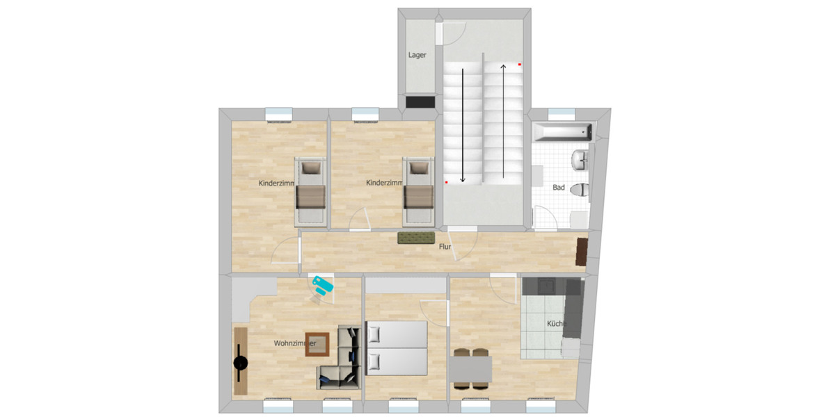 Traumhafter Blick ins Erzgebirge: Stilvolle 4-Zimmer-Altbauwoh 4 zimmer