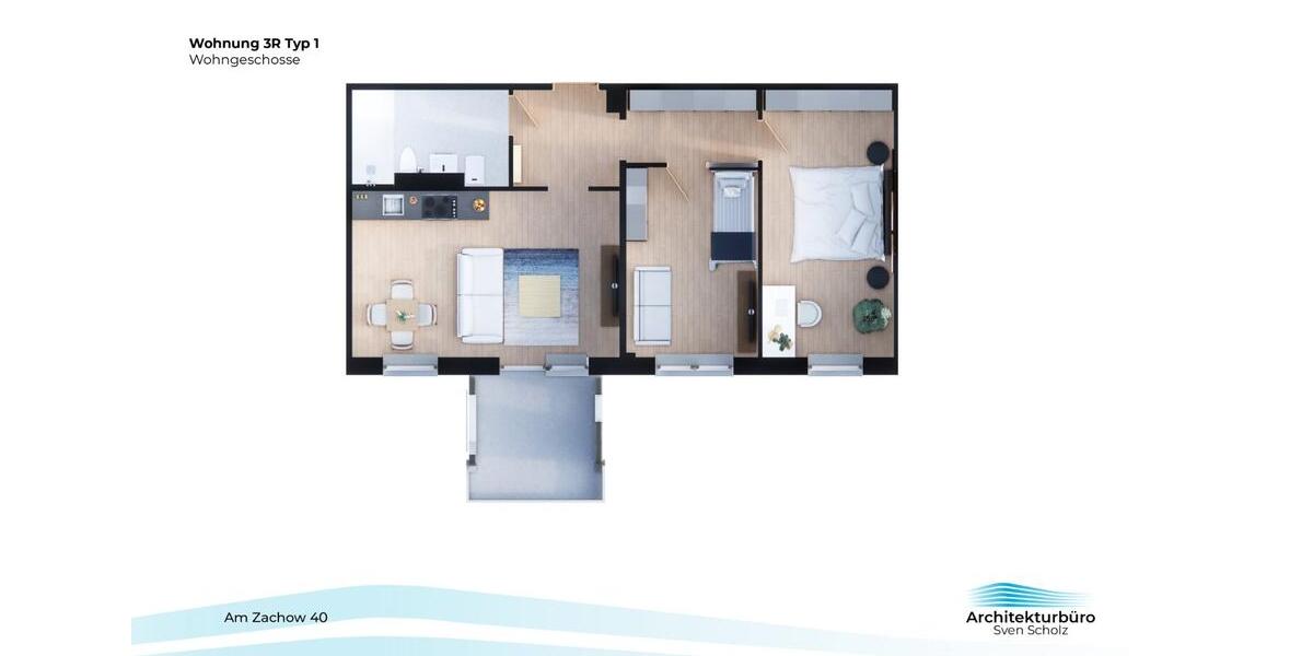 Etagenwohnung Malchin - 3 Zimmer, 70 m&sup2;, 661&euro; | Angebot:21800638