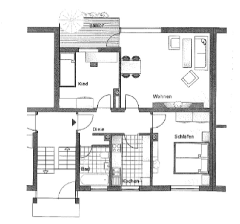 3- Zimmer Wohnung möbiliert in Nabburg