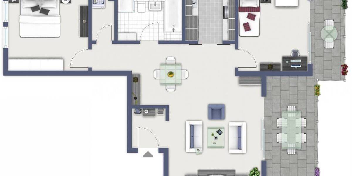 Etagenwohnung Leipzig Südvorstadt - 3 Zimmer, 88 m&sup2;, 1.199&euro; | Angebot:26674081