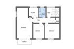 3 Zimmer Wohnung mit Einbauküche und Balkon zimmer