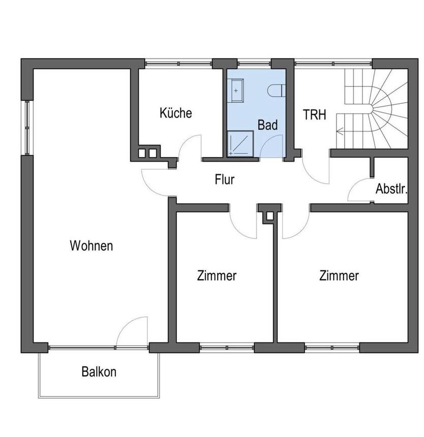 3 Zimmer Wohnung mit Einbauküche und Balkon zimmer