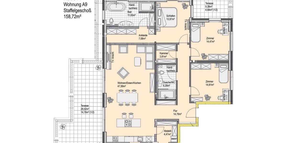Etagenwohnung Neuberg - 4 Zimmer, 113 m&sup2;, 1.595&euro; | Angebot:26001610