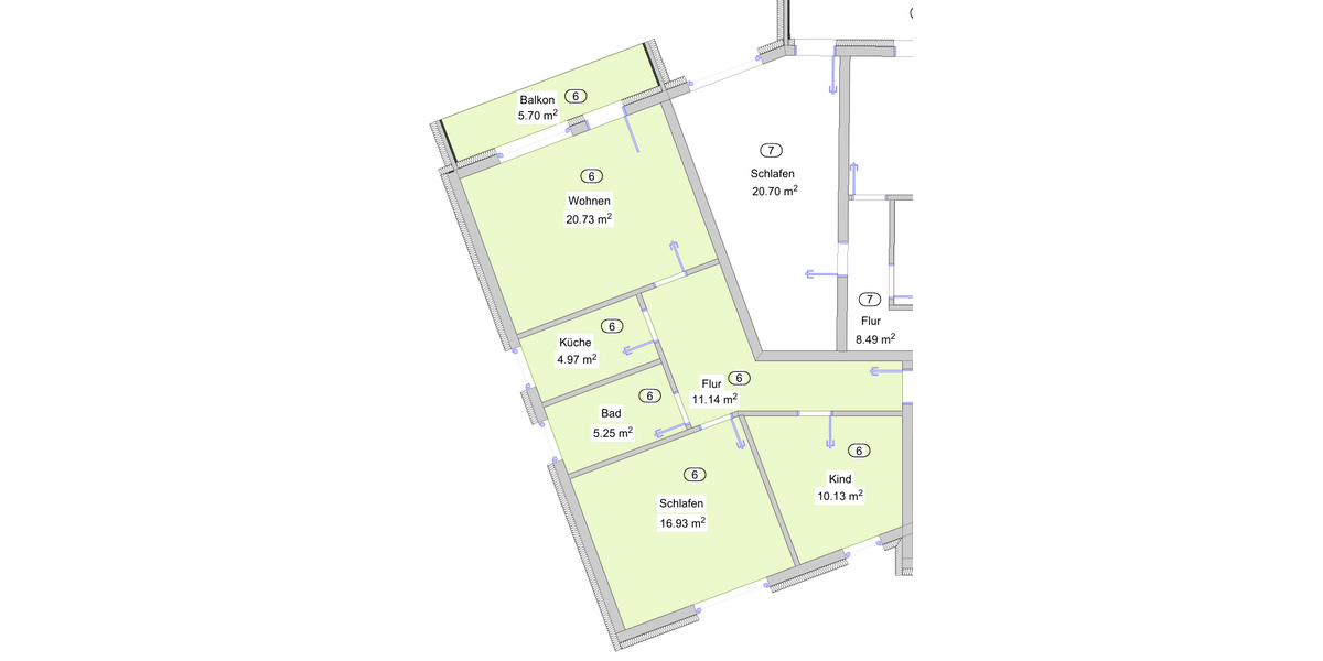 Etagenwohnung Lampertheim - 3 Zimmer, 70 m&sup2;, 900&euro; | Angebot:27016584