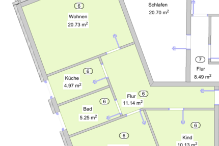 Wohnung Lampertheim - 3 Zimmer, 70 m&sup2;, 900&euro; | Angebot:27016584
