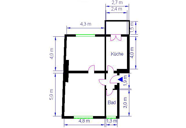 Etagenwohnung Magdeburg Neue Neustadt - 2 Zimmer, 58 m&sup2;, 404&euro; | Angebot:26264150