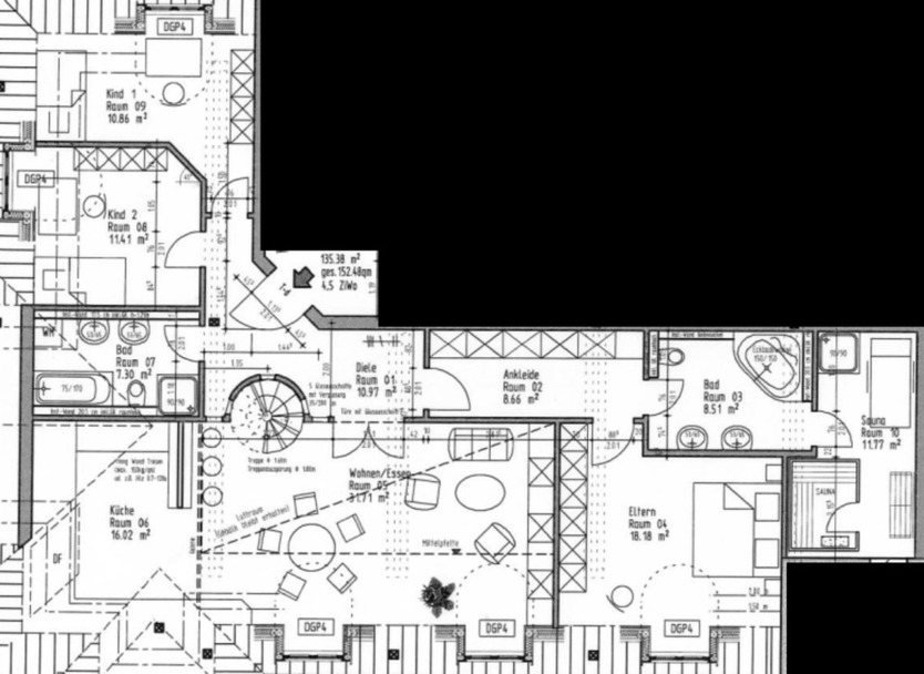 4,5 Zimmer-Wohnung im Palmschen Park auch WG-geeignet