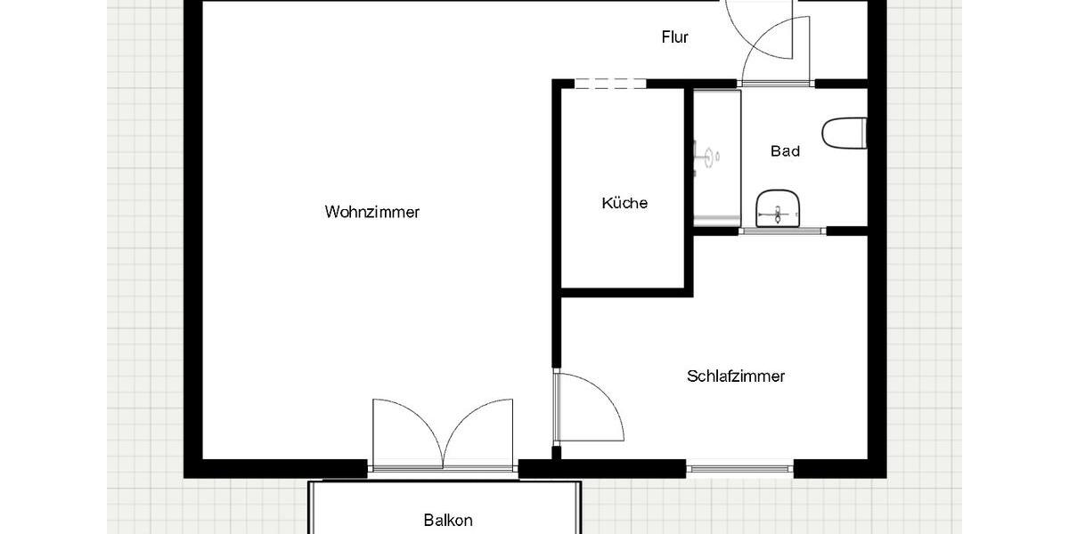 Etagenwohnung Mittweida - 2 Zimmer, 48 m&sup2;, 410&euro; | Angebot:24865953