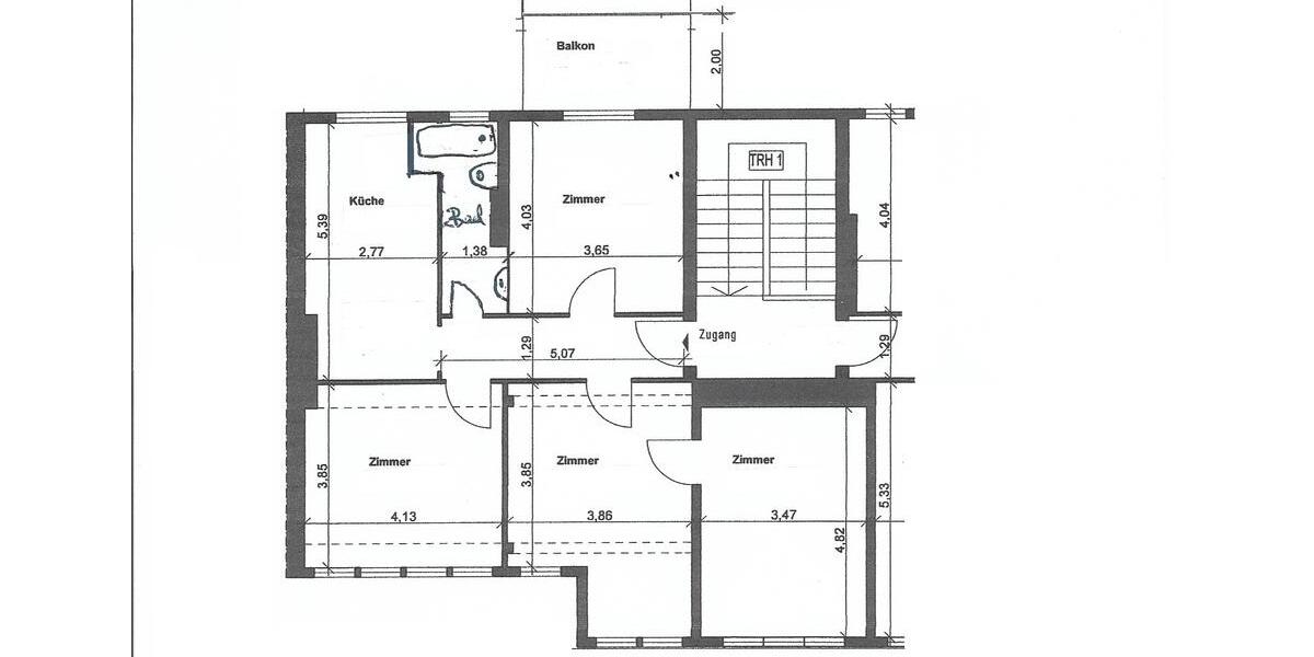 Dachgeschoßwohnung Eisenach - 4 Zimmer, 100 m&sup2;, 750&euro; | Angebot:26478029