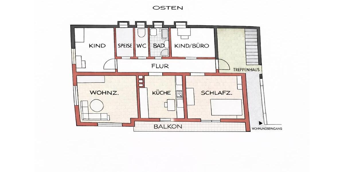 Erdgeschoßwohnung Schönberg - 4 Zimmer, 97 m&sup2;, 700&euro; | Angebot:25497541