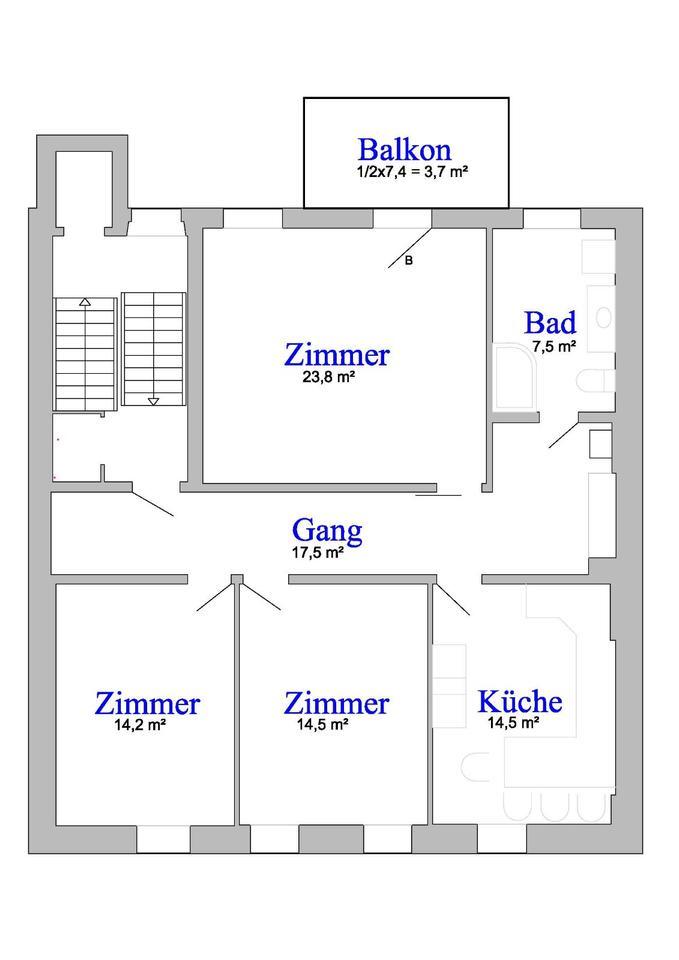 Große 3-Zimmerwohnung mit SW-Balkon