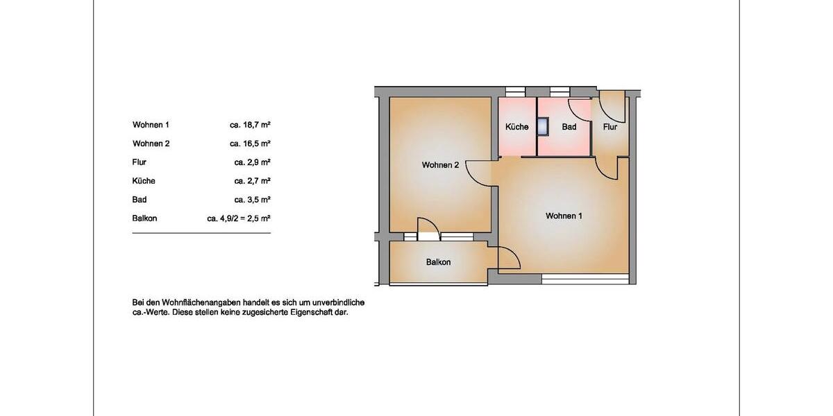 Etagenwohnung Jacobsdorf - 2 Zimmer, 46 m&sup2;, 332&euro; | Angebot:25438566