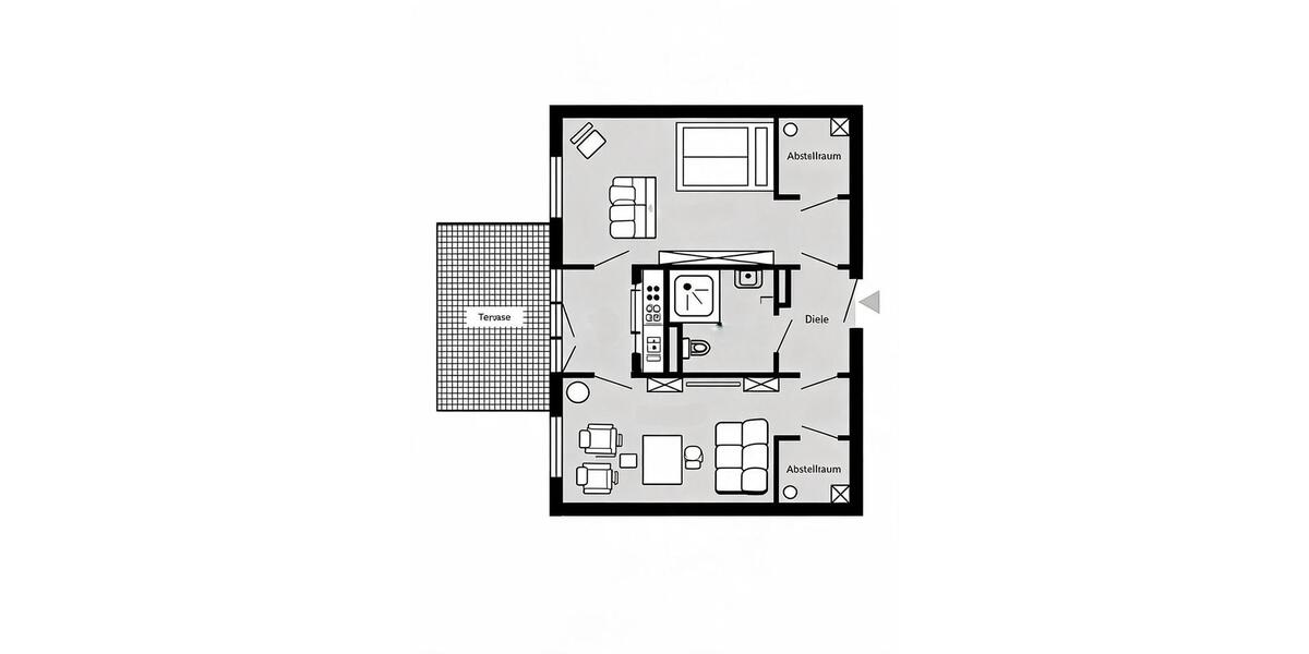 Terrassenwohnung Münster Erphoviertel - 2 Zimmer, 60 m&sup2;, 1.035&euro; | Angebot:26704126