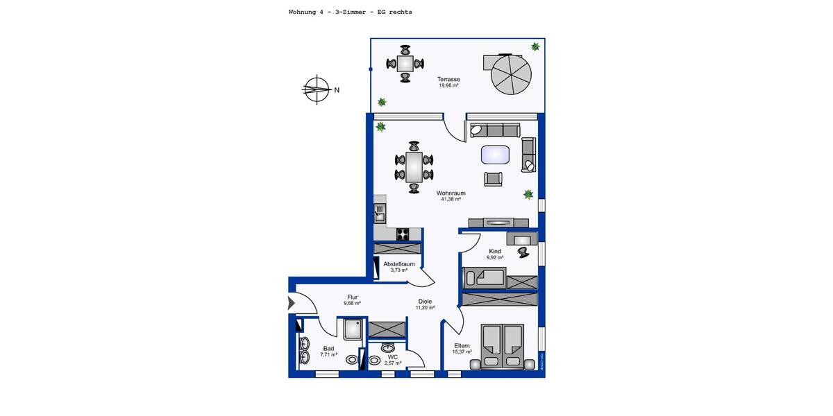 Erdgeschoßwohnung Neuburg an der Donau - 3 Zimmer, 112 m&sup2;, 1.380&euro; | Angebot:26658345