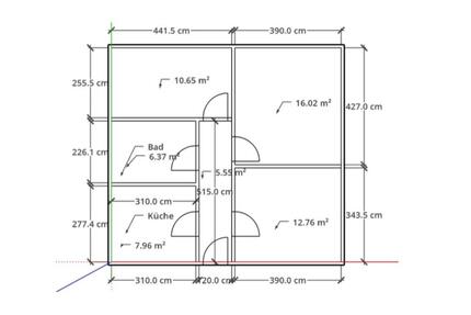 Wohnung Schönwald - 3 Zimmer, 60 m&sup2;, 500&euro; | Angebot:26048973