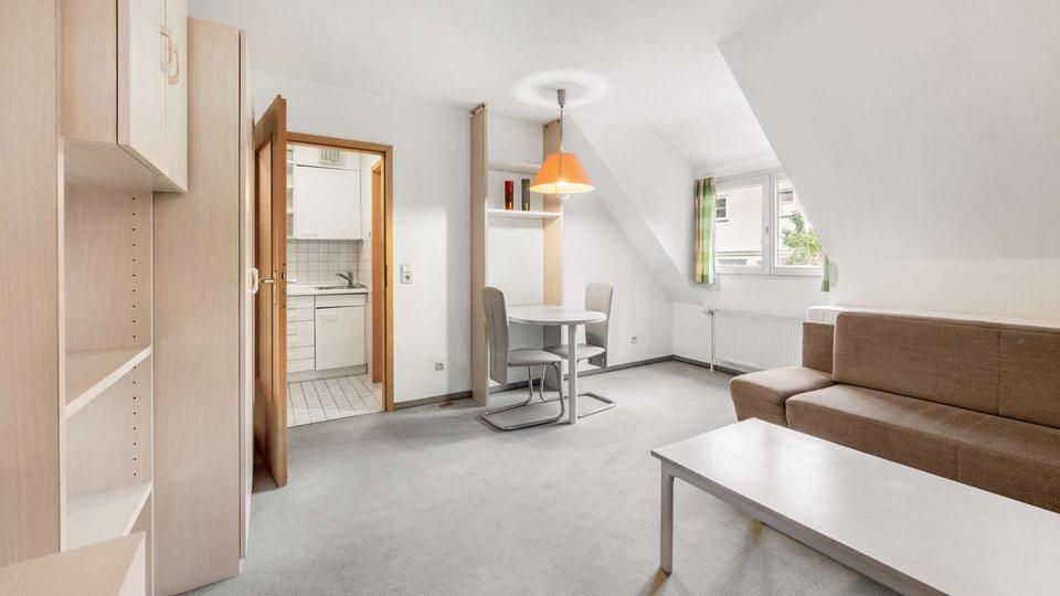 Dachgeschoßwohnung Stuttgart Birkach - 1 Zimmer, 22 m&sup2;, 600&euro; | Angebot:25146631
